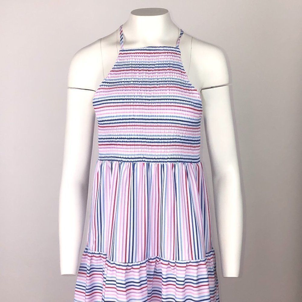 ZARA STRIPES MAXI DRESS HALTER - Picture 5 of 10